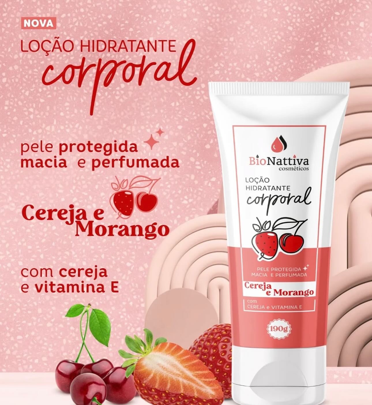 Loções hidratantes corporais da Bio nativa