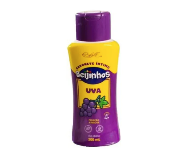 1 Un Sabonete Íntimo Beijinhos Morango Belkit 200ml