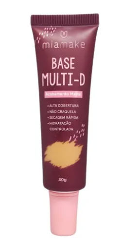 Base Líquida Matte MultI-D Cor 02 ao 06 Mia Make