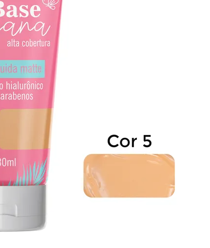 Base Líquida Matte Vegana Cores Médias Face Beautiful