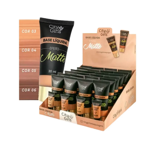 Base Líquida Matte Cor 01 a 06 City Girls
