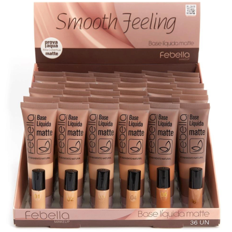 Base Matte Alta Cobertura à Prova Dágua Smooth Feeling Febella