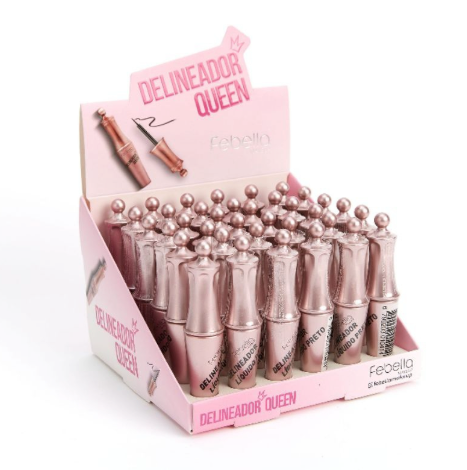 Delineador Liquido Preto Queen - Febella