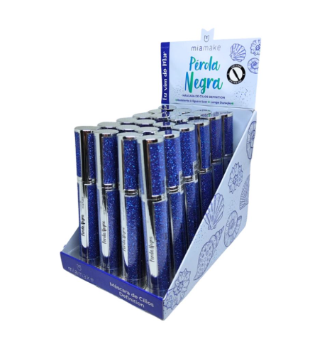 Máscara de Cílios Mia Make Glitter Pérola Negra