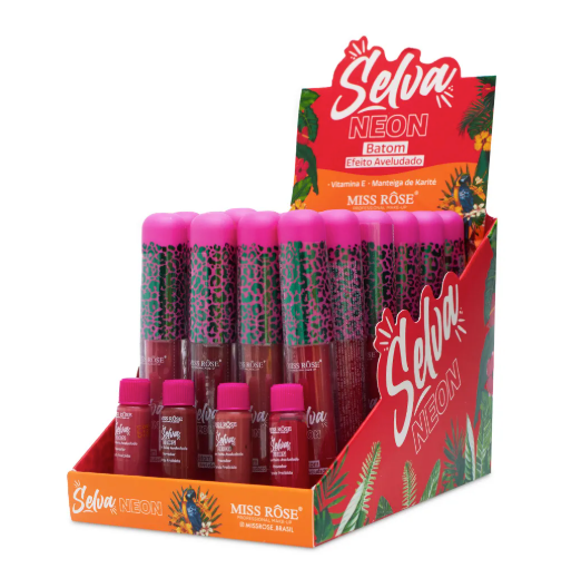 Batom Efeito Aveludado Selva Neon Miss Rôse
