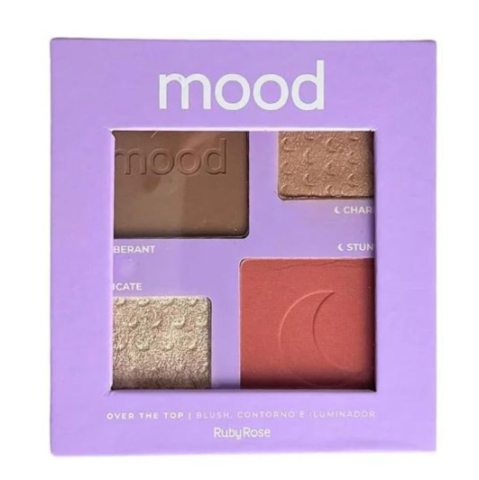 Paleta Blush, Contorno e Iluminador Beyond Words Mood - Ruby Rose