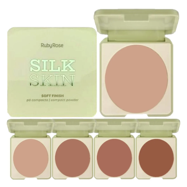 Pó Compacto Soft Finish Silk Skin Ruby Rose
