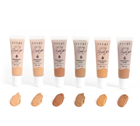 Base Líquida Matte Média Cobertura Vai Na Bolsa Vivai