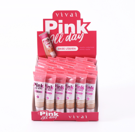 Base Líquida Pink All Day Tons Claros Vivai