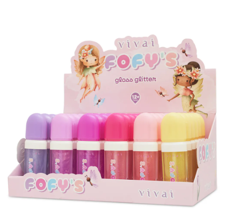 Gloss Glitter Fofys Cor 01 a 06 Vivai