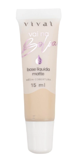 Base Líquida Matte Média Cobertura Vai Na Bolsa Vivai