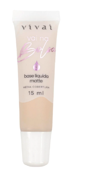 Base Líquida Matte Média Cobertura Vai Na Bolsa Vivai