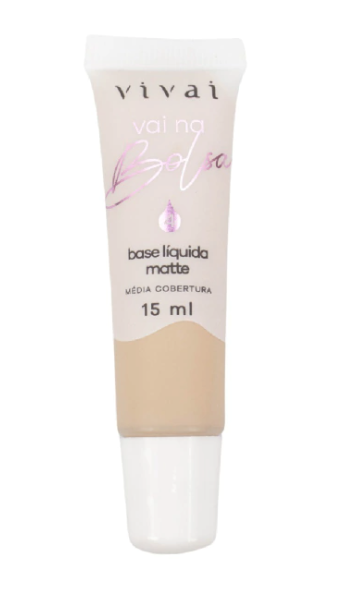 Base Líquida Matte Média Cobertura Vai Na Bolsa Vivai