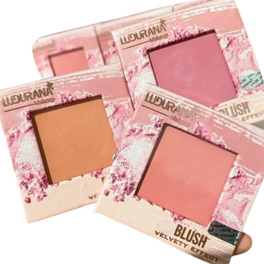 Mini Blush Compacto Velvety Effect Ludurana