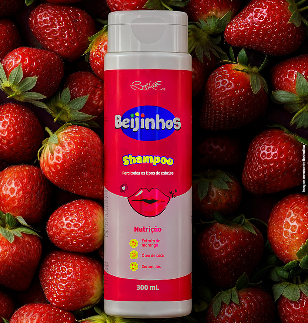 Kit Capilar Beijinhos Morango Belkit 3 Itens