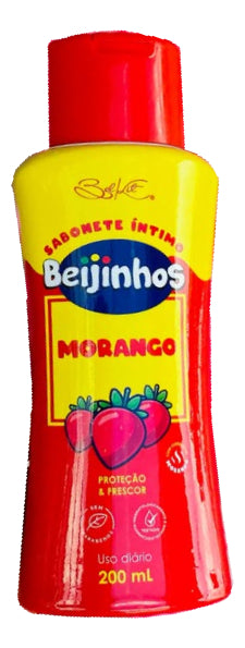 1 Un Sabonete Íntimo Beijinhos Morango Belkit 200ml