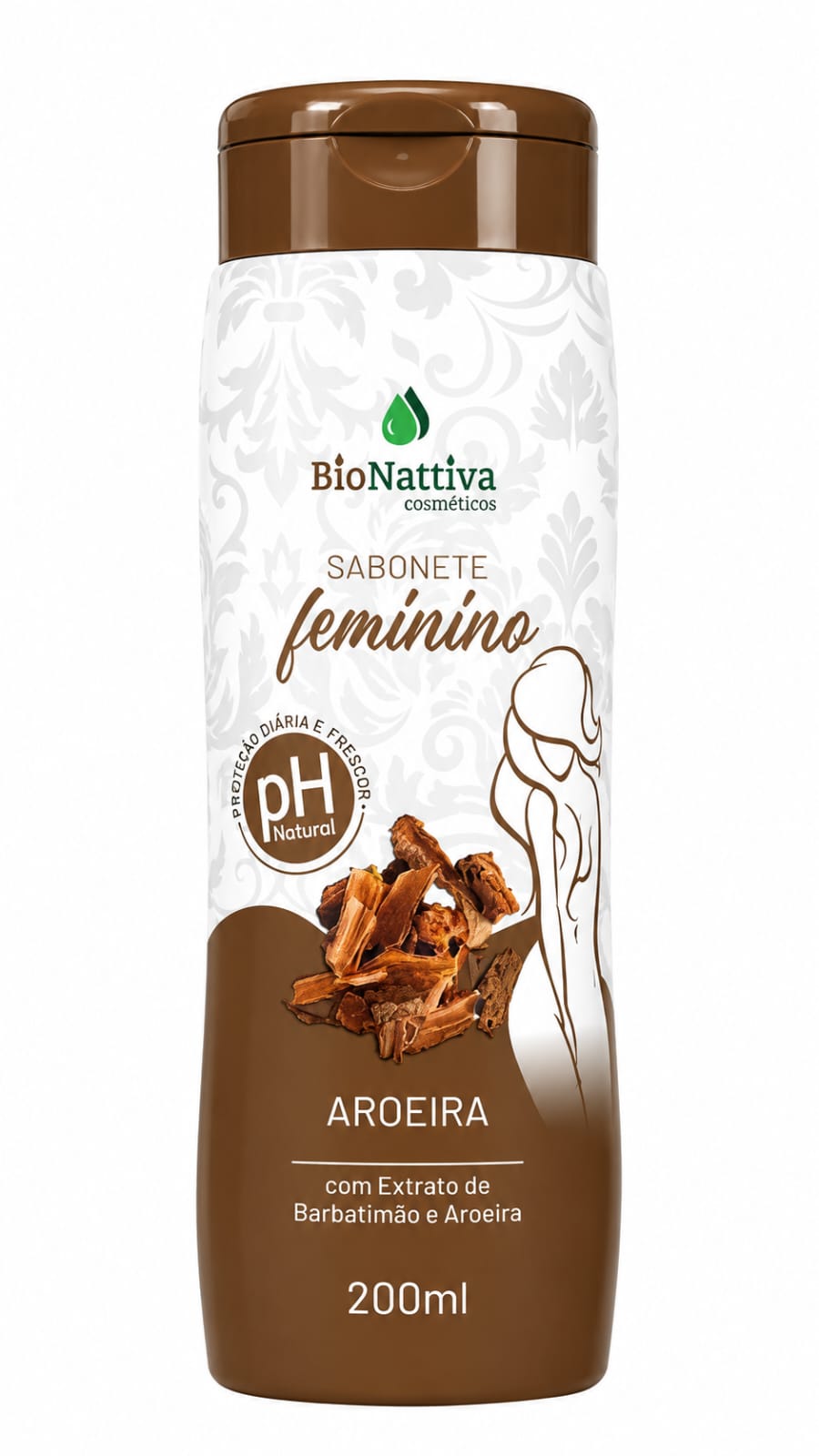 Sabonete Íntimo Feminino BioNattiva Aroeira – 200 ml
