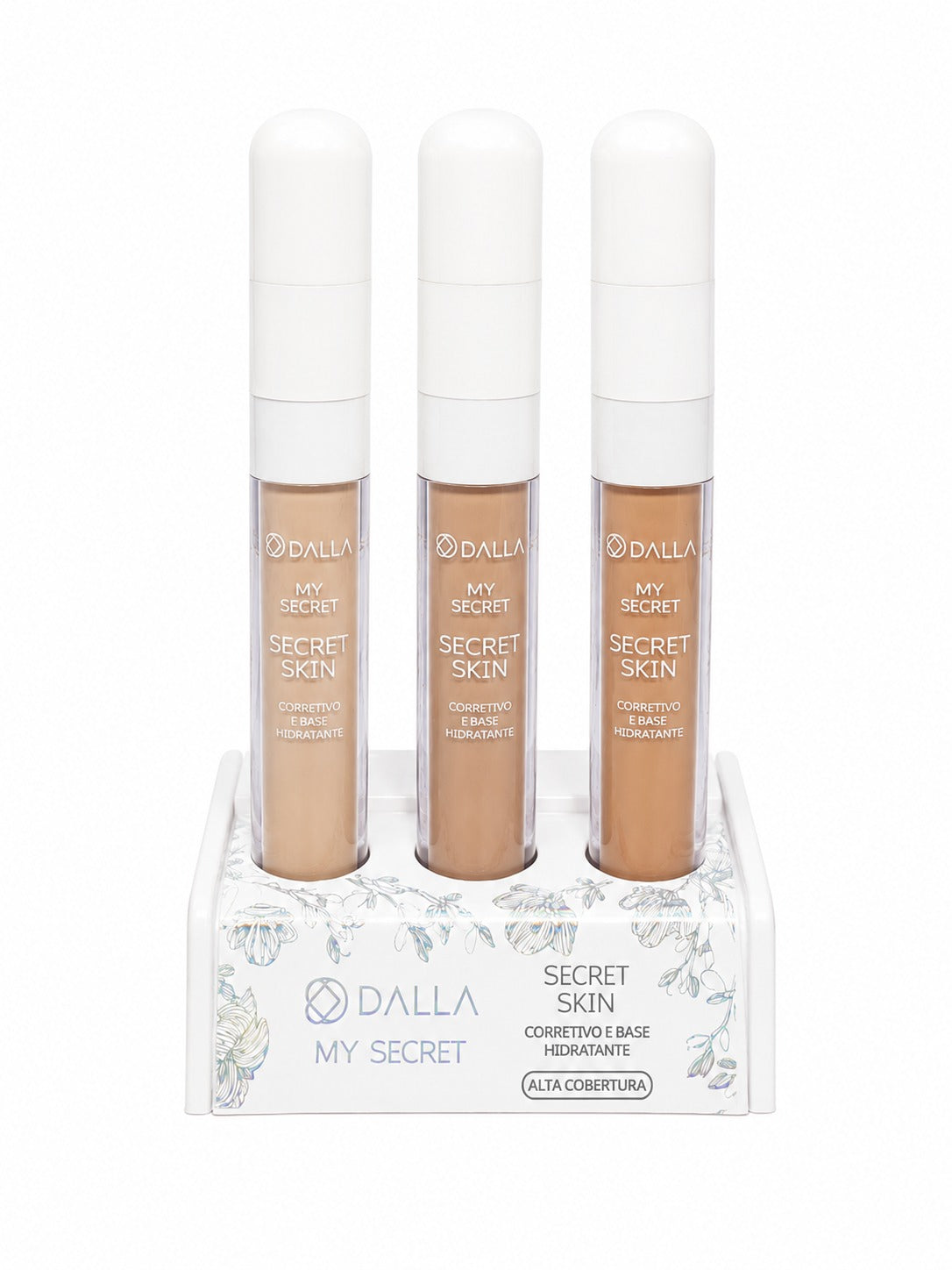 Corretivo e Base Hidratante Dalla My Secret Secret Skin – Alta Cobertura