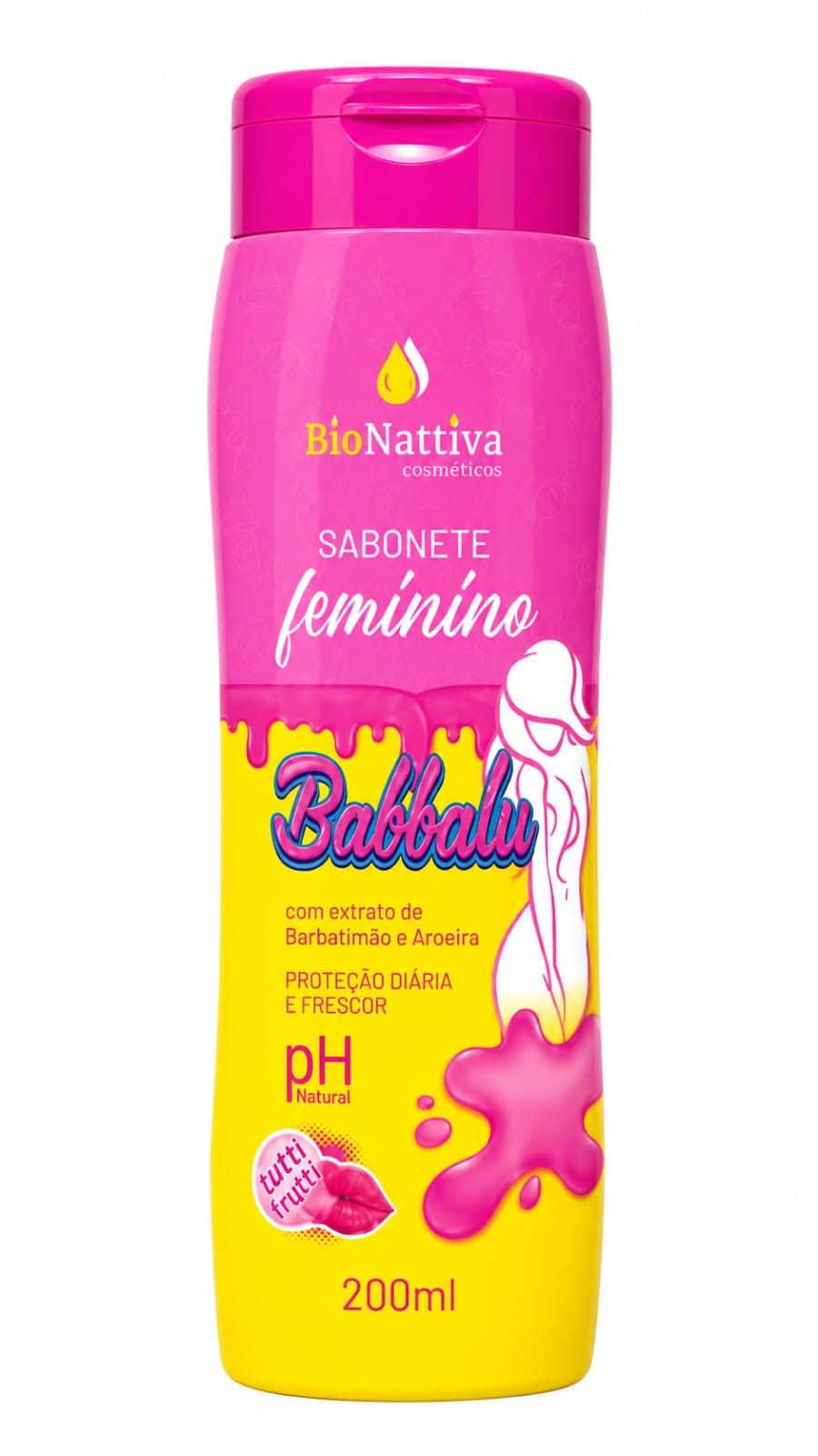 Sabonete Íntimo Feminino BioNattiva Babbalu Tutti Frutti – 200 ml