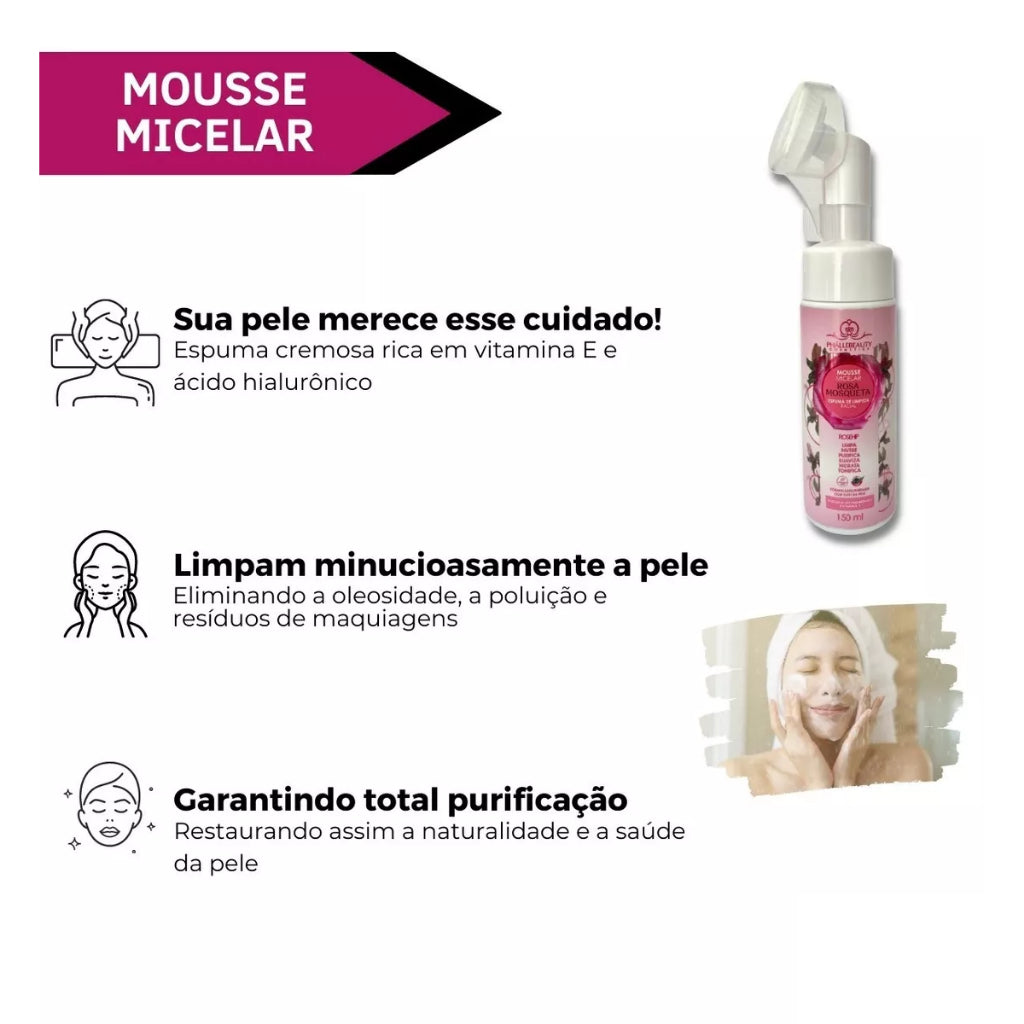 Mousse Micelar Rosa Mosqueta 150ml