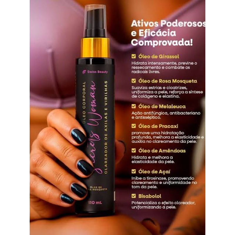 Óleo Corporal Clareador Secrets Woman Bel Kit