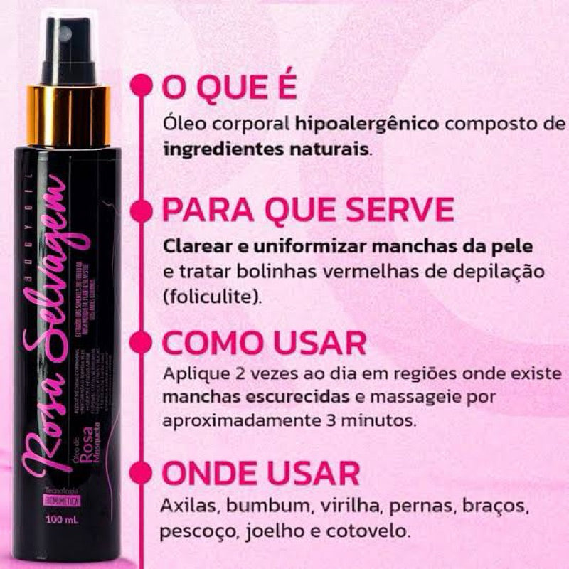 Óleo Corporal Clareador Secrets Woman Bel Kit