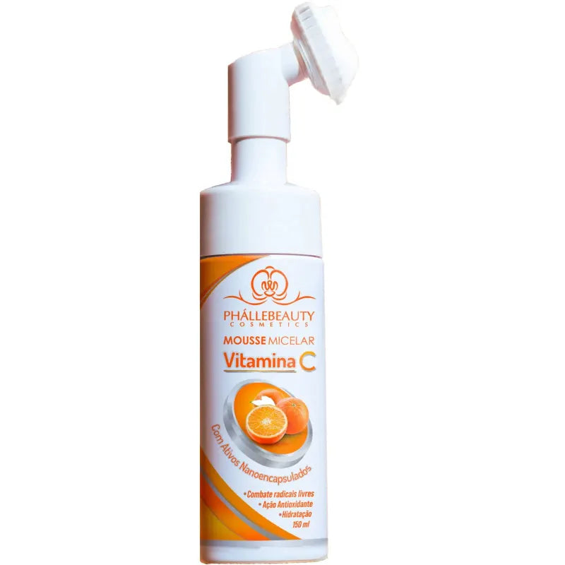 Mousse Micelar Espuma de Limpeza Facial Vitamina C Phállebeauty 150ml