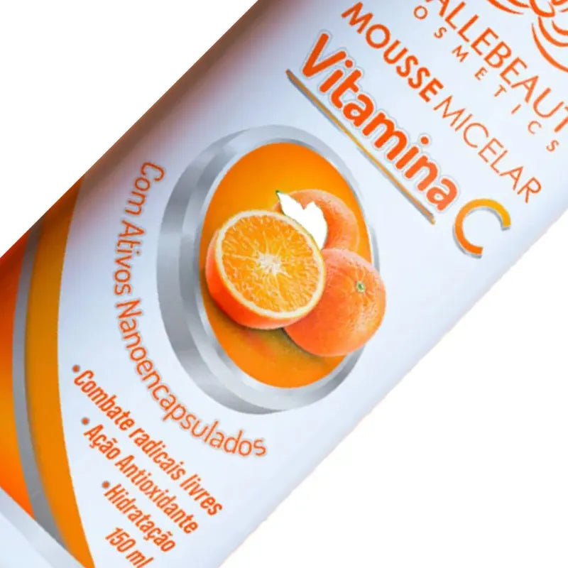 Mousse Micelar Espuma de Limpeza Facial Vitamina C Phállebeauty 150ml