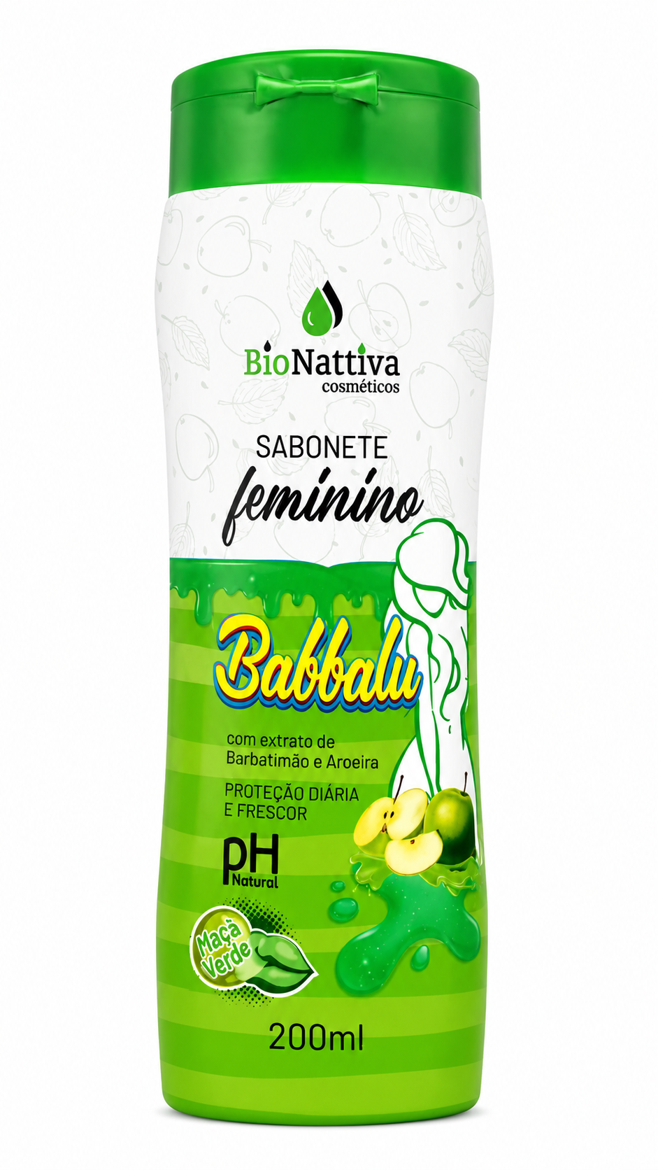 Sabonete Íntimo Feminino Babbalu Maçã Verde 200ml