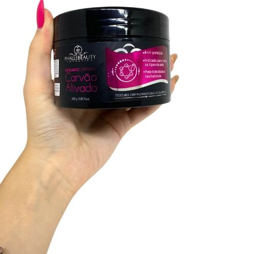 ESFOLIANTE CORPORAL CARVAO ATIVADO - PHALLEBEAUTY