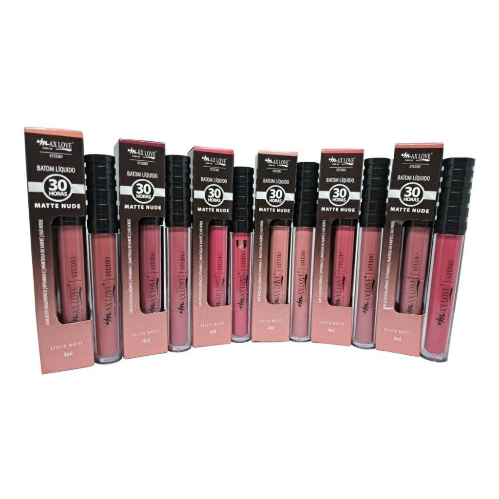 Batom Matte Nude Líquido Max Love 30 Horas