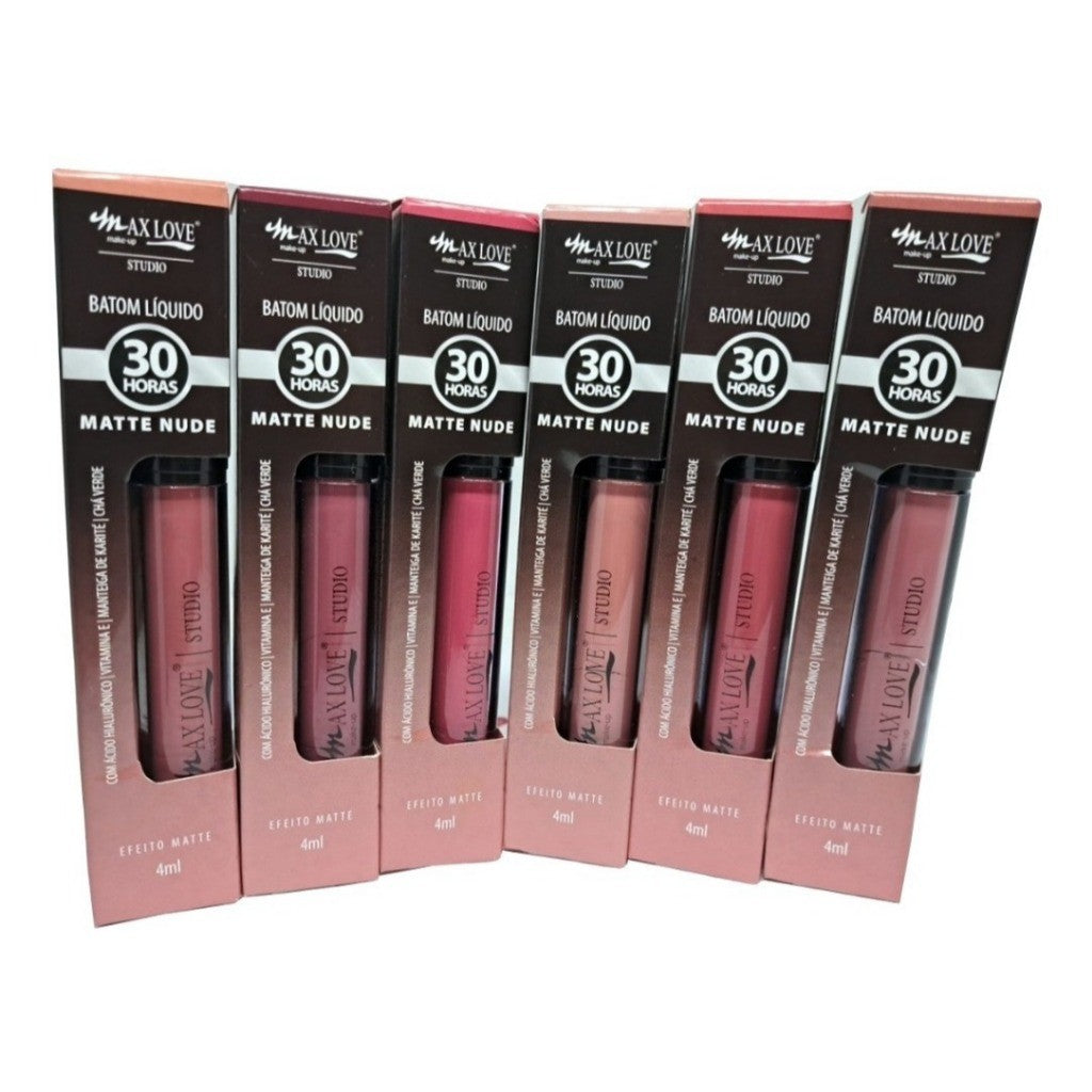 Batom Matte Nude Líquido Max Love 30 Horas