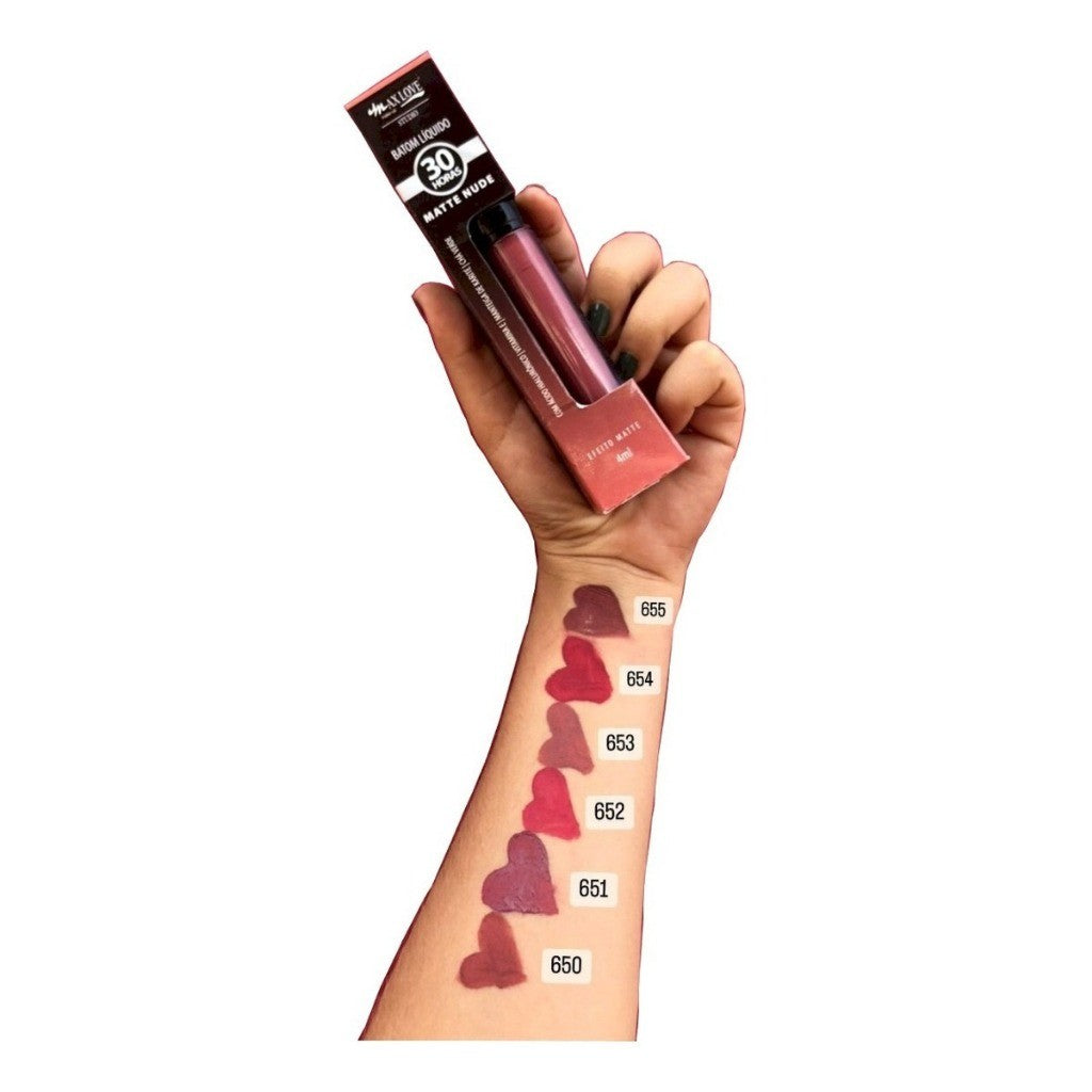 Batom Matte Nude Líquido Max Love 30 Horas
