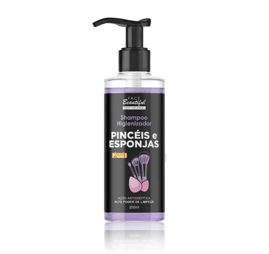 Shampoo Higienizador 2 em 1 para Esponjinhas e Pincéis Face Beautiful