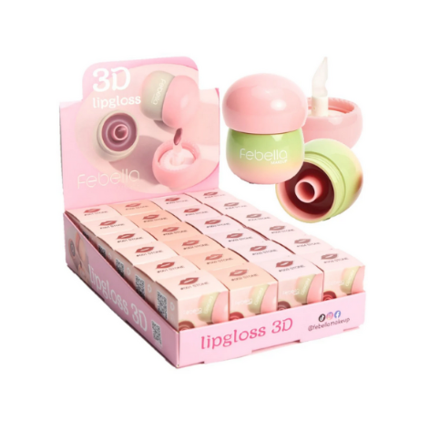 Lip Gloss 3D Cogumelo - Febella