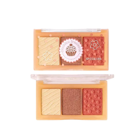 Trio de Iluminador, Bronzer e Blush Docinhos SP Colors