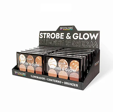 Paleta de iluminador Contorno e Bronzer 6 cores Sp Colors