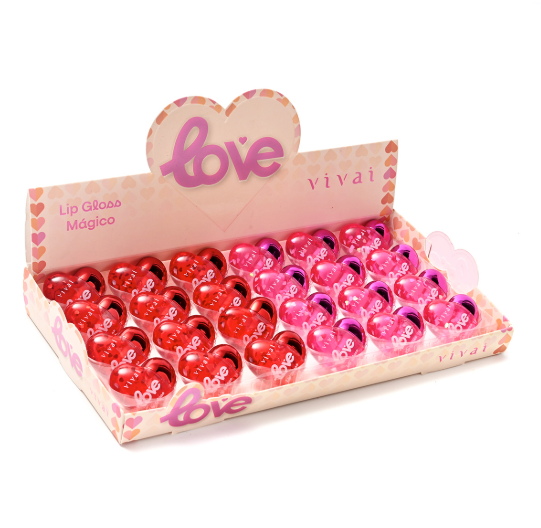 Lip Gloss Magico Love Coração