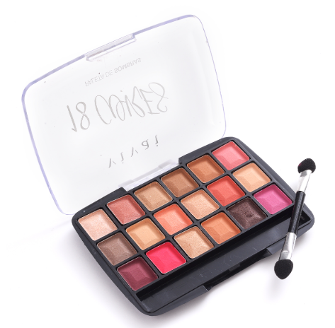 Paleta de Sombras 18 cores Matte Metalica Vivai