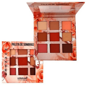 Paleta de Sombras Nuances 9 Cores Nude Ludurana