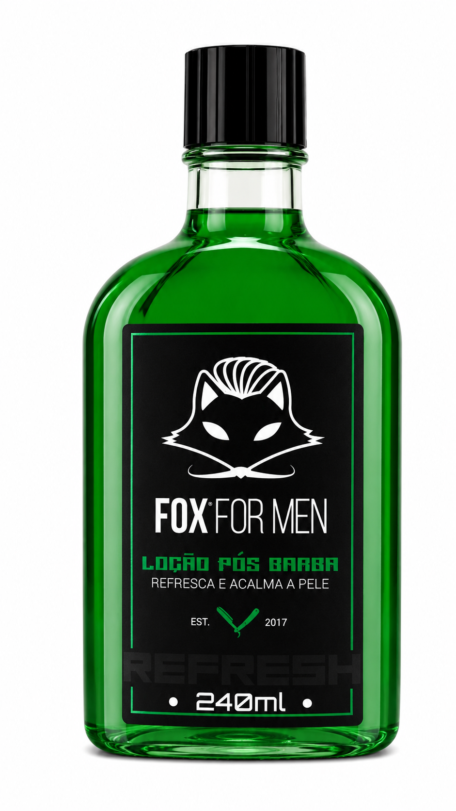 Loção Pós-Barba Fox For Men Refresh 240ml – Verde