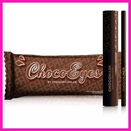 Kit Fran Chocoeyes Máscara Cilios Marrom E Lápis Multifuncional - Franciny Ehlke - Fran Ehlke